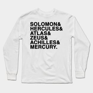 Shazam Names (Black) Long Sleeve T-Shirt